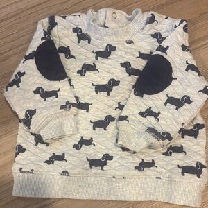 Little Me Navy Dog Print Kids Sweatshirt size 6 months